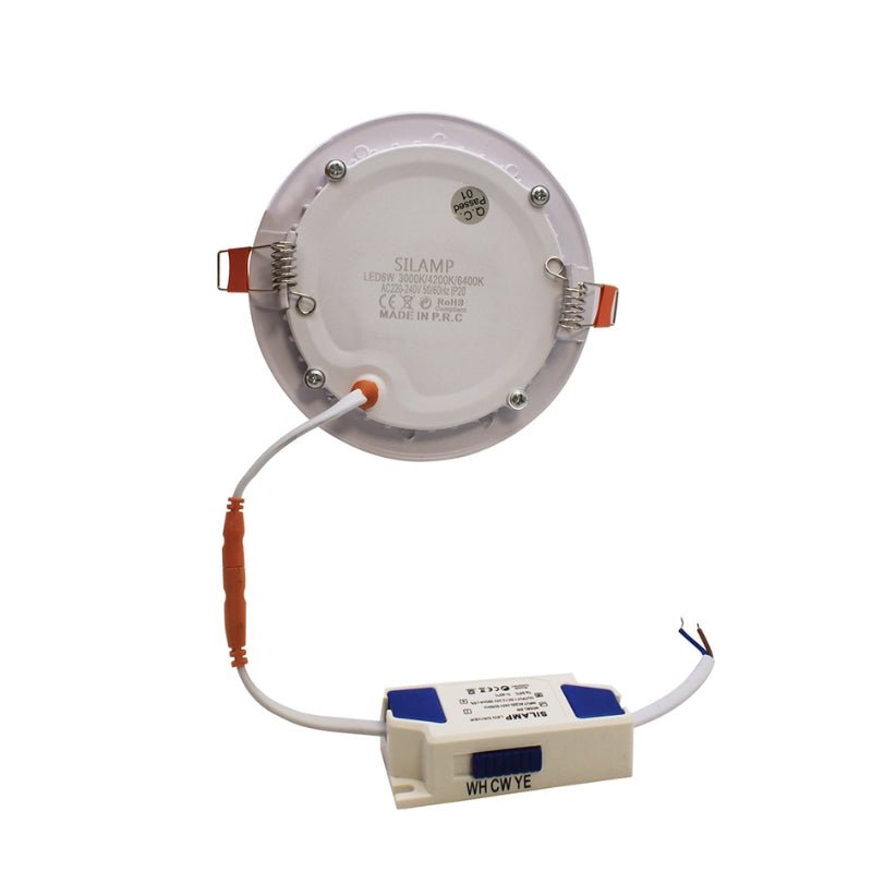 Spot LED Extra Plat Downlight Rond 6W Blanc CCT - 3000K/4000K/6000K (Pack de 10) - Silamp France