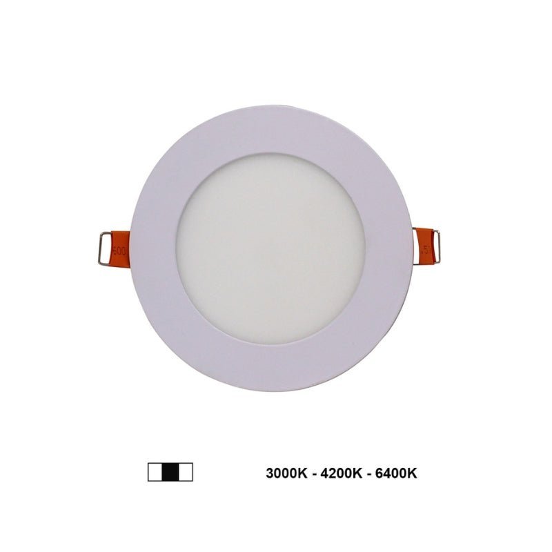 Spot LED Extra Plat Downlight Rond 6W Blanc CCT - 3000K/4000K/6000K (Pack de 10) - Silamp France