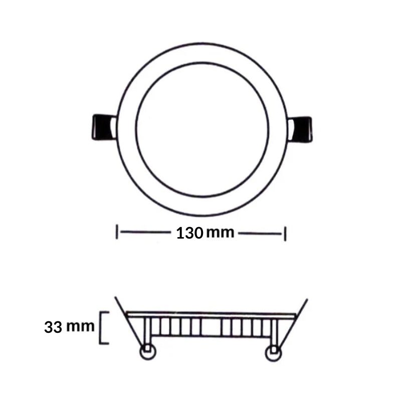 Spot LED Extra Plat Downlight Rond 6W Blanc CCT - 3000K/4000K/6000K (Pack de 10) - Silamp France