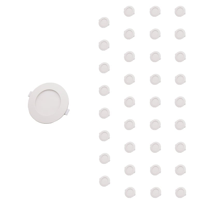 Spot LED Extra Plat Rond 6W Blanc (Pack de 40) - Silamp France
