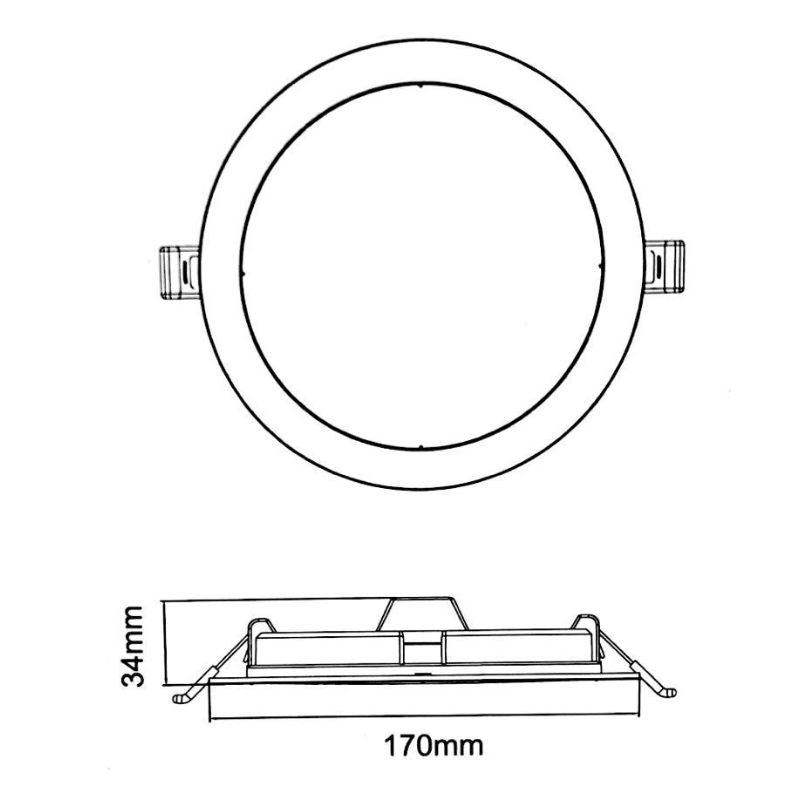 Spot LED Extra Plat Rond BLANC 18W Ø170mm - Silamp France