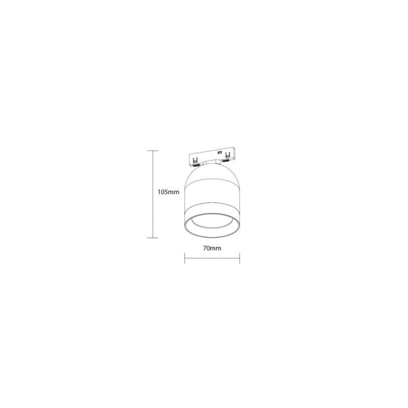 Spot LED Orientable 10W pour Rail Magnétique M05 48V - Silamp France