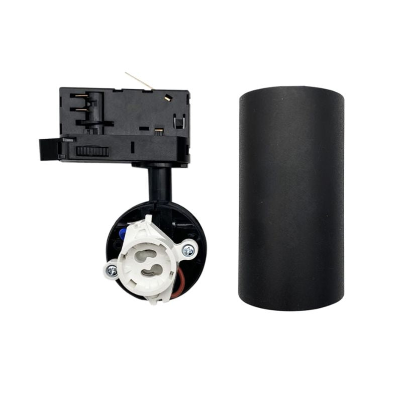 Spot LED sur rail 80° Triphasé NOIR pour ampoule GU10 (Pack de 5) - Silamp France