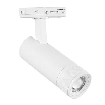 Spot LED sur Rail Blanc Angle Ajustable Monophasé 30W 15-60° CCT TRIAC Dimmable - 3000K/4000K/6000K