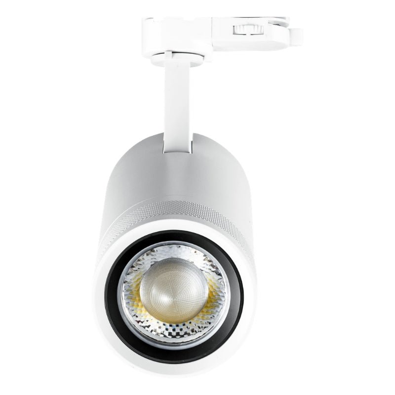 Spot LED sur Rail Blanc Angle Ajustable Triphasé 30W 15 - 60° CCT TRIAC Dimmable - 3000K/4000K/6000K - Silamp France
