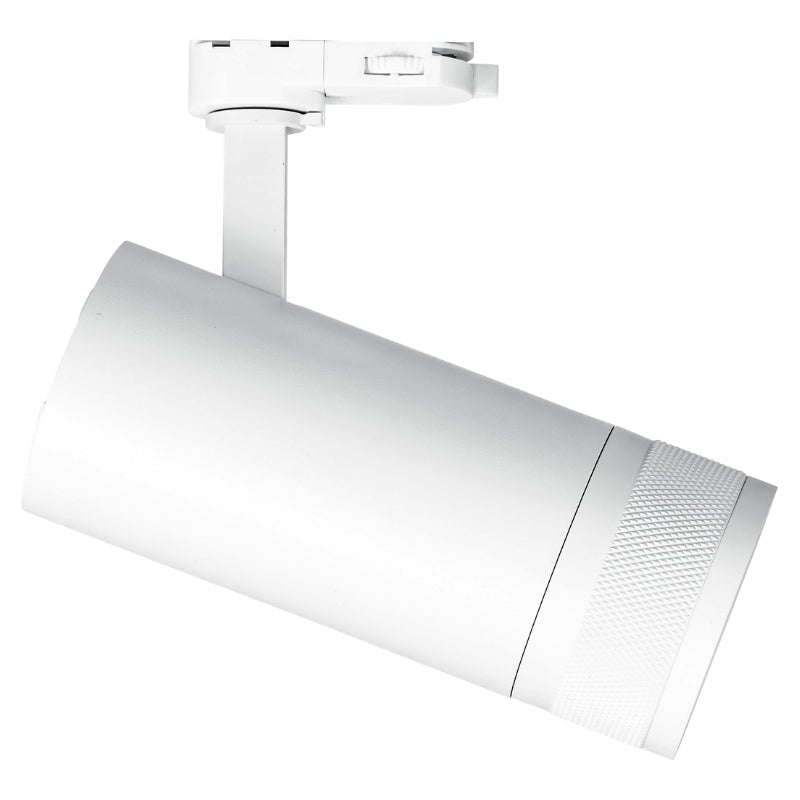 Spot LED sur Rail Blanc Angle Ajustable Triphasé 30W 15 - 60° CCT TRIAC Dimmable - 3000K/4000K/6000K - Silamp France