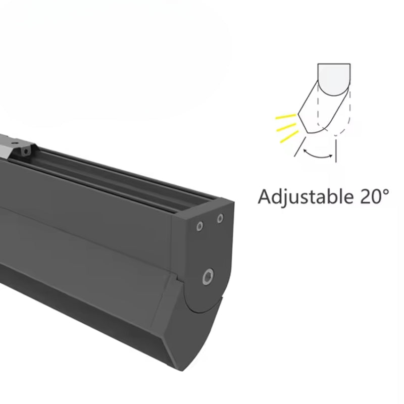Spot LED sur Rail Linéaire Triphasé 90cm 40W Noir Garantie 5 ans - Silamp France