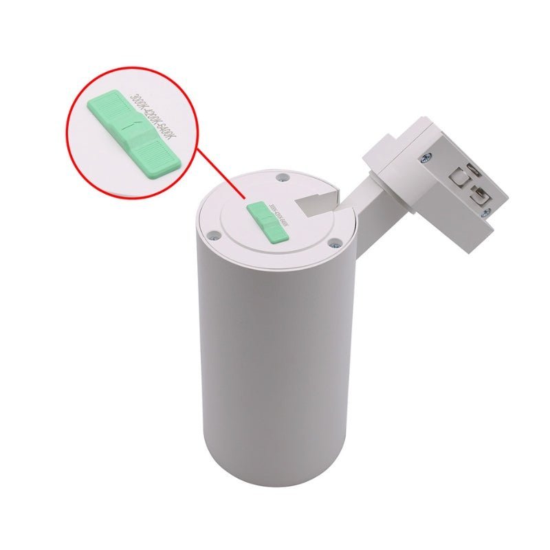 Spot LED sur Rail Monophasé CCT 20W 60° Blanc - 3000K/4000K/6500K (Pack de 20) - Silamp France