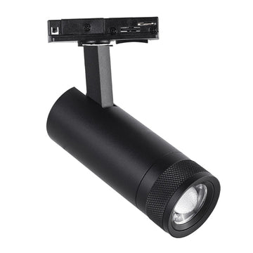 Spot LED sur Rail Noir Angle Ajustable Monophasé 30W 15-60° CCT TRIAC Dimmable - 3000K/4000K/6000K