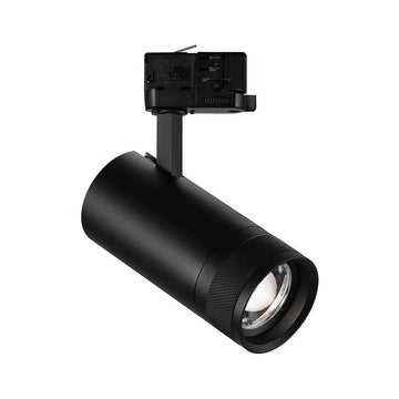 Spot LED sur Rail Noir Angle Ajustable Triphasé 30W 15-60° CCT TRIAC Dimmable - 3000K/4000K/6000K