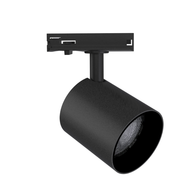 Spot LED sur Rail Noir Monophasé 24W 36° TRIAC Dimmable - Silamp France
