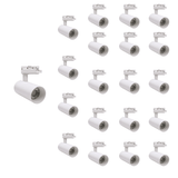 Spot LED sur Rail Triphasé CCT 20W 60° Blanc - 3000K/4000K/6500K (Pack de 20)