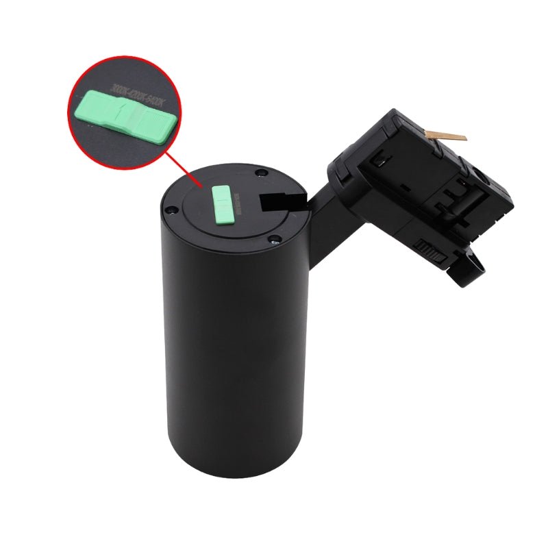 Spot LED sur Rail Triphasé CCT 20W 60° Noir - 3000K/4000K/6500K - Silamp France