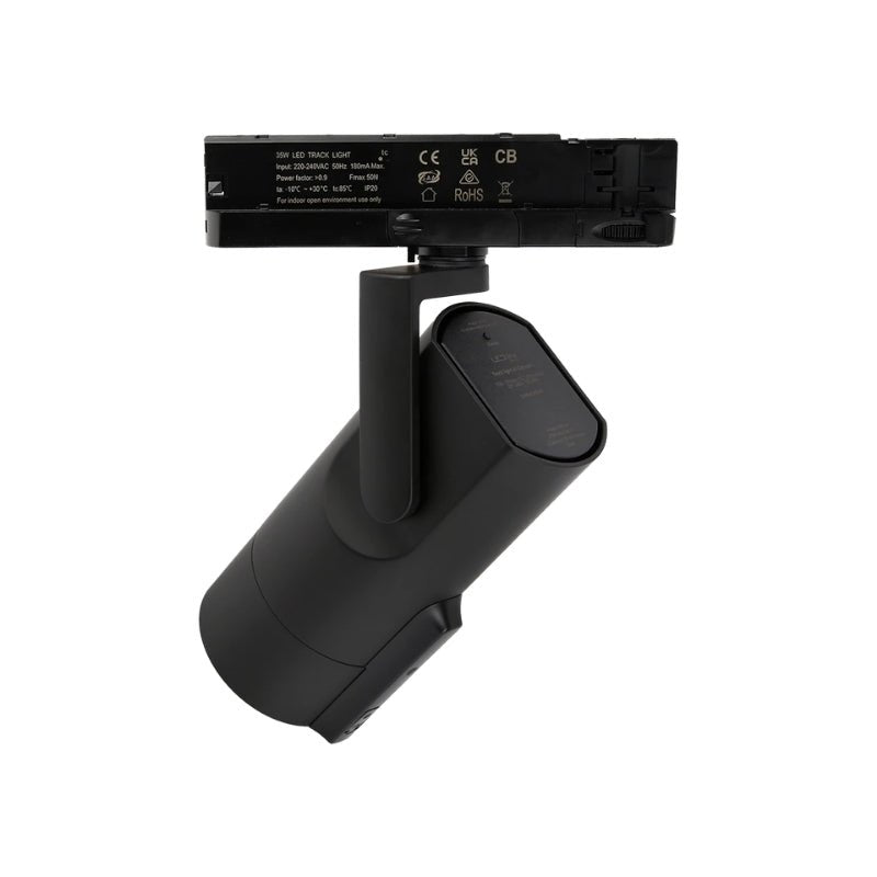 Spot LED sur Rail Triphasé Intelligent IA 35W CCT 50° Noir - Silamp France