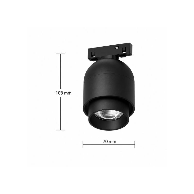 Spot LED Zoomable 10W pour Rail Magnétique M05 48V - Silamp France