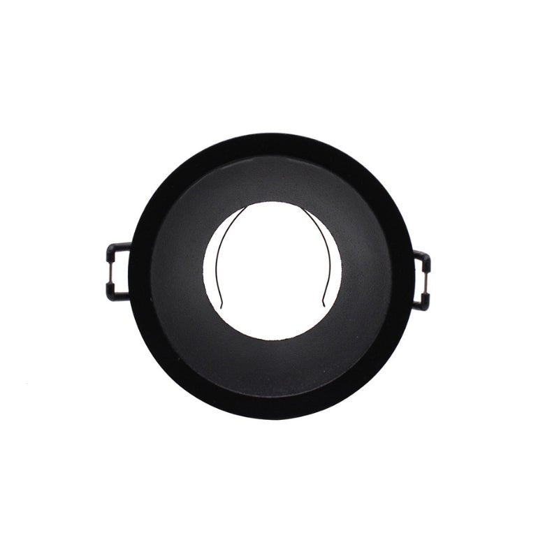 Support encastrable Spot Rond Noir Mat pour Ampoule GU10 - Silamp France