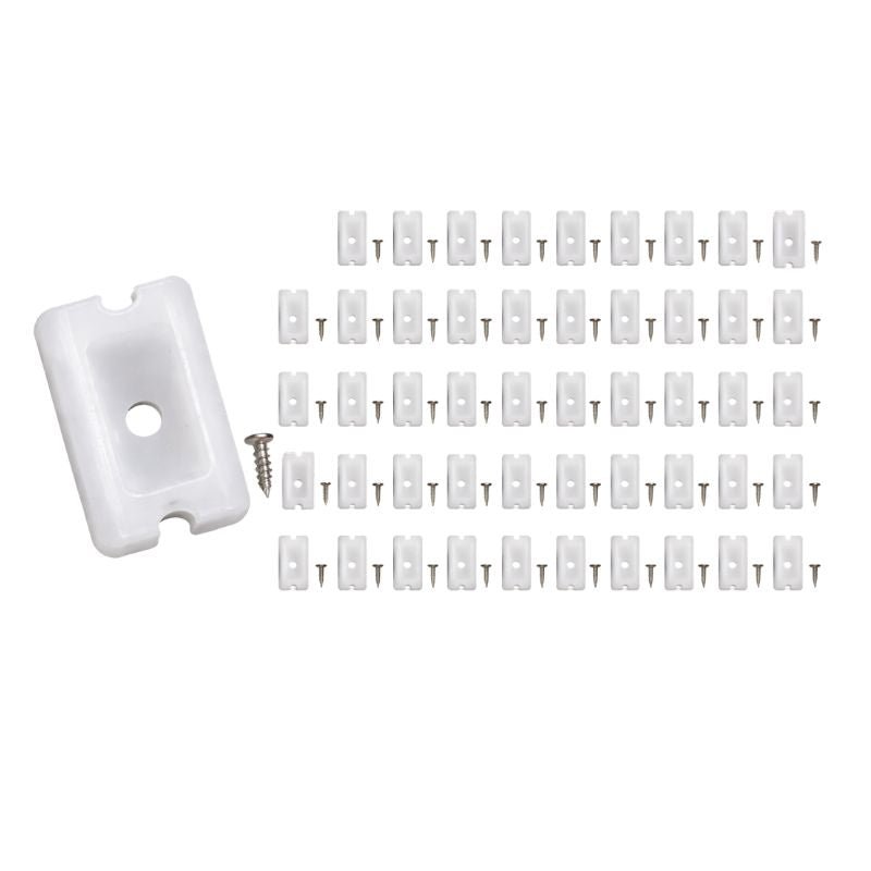 Support et vis de fixation pour Néon Flexible 24V (Pack de 50) - Silamp France