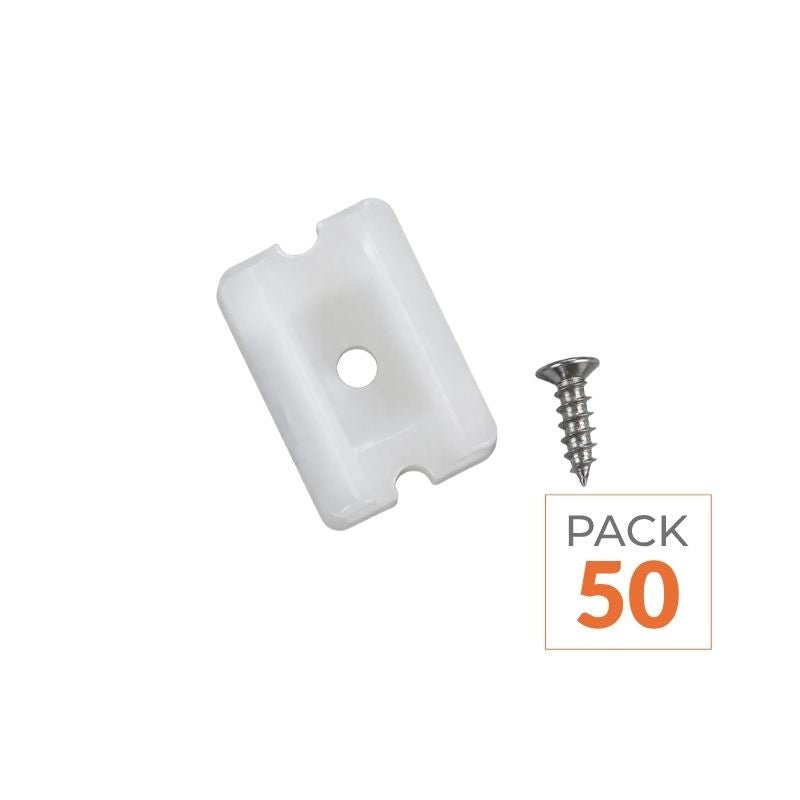 Support et vis de fixation pour Néon Flexible 24V (Pack de 50) - Silamp France