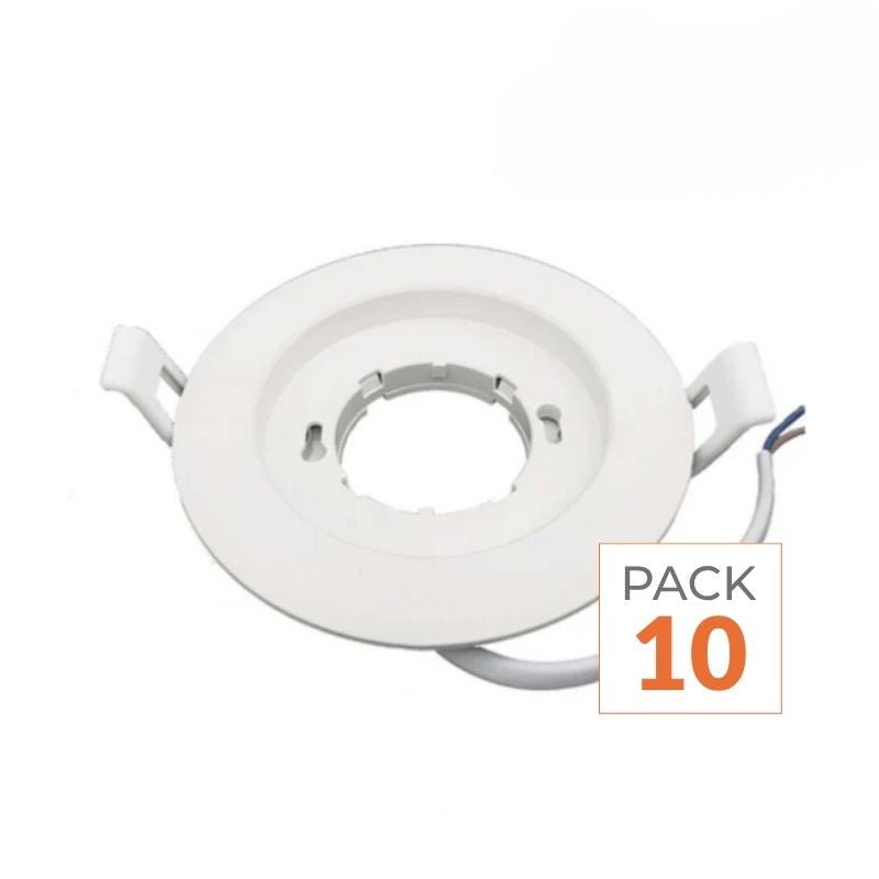 Support Spot Encastrable GX53 LED Rond BLANC (Pack de 10) - Silamp France