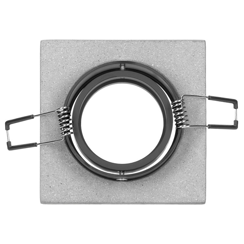 Support Spot GU10/MR16 Encastrable Carré Orientable Béton - Silamp France
