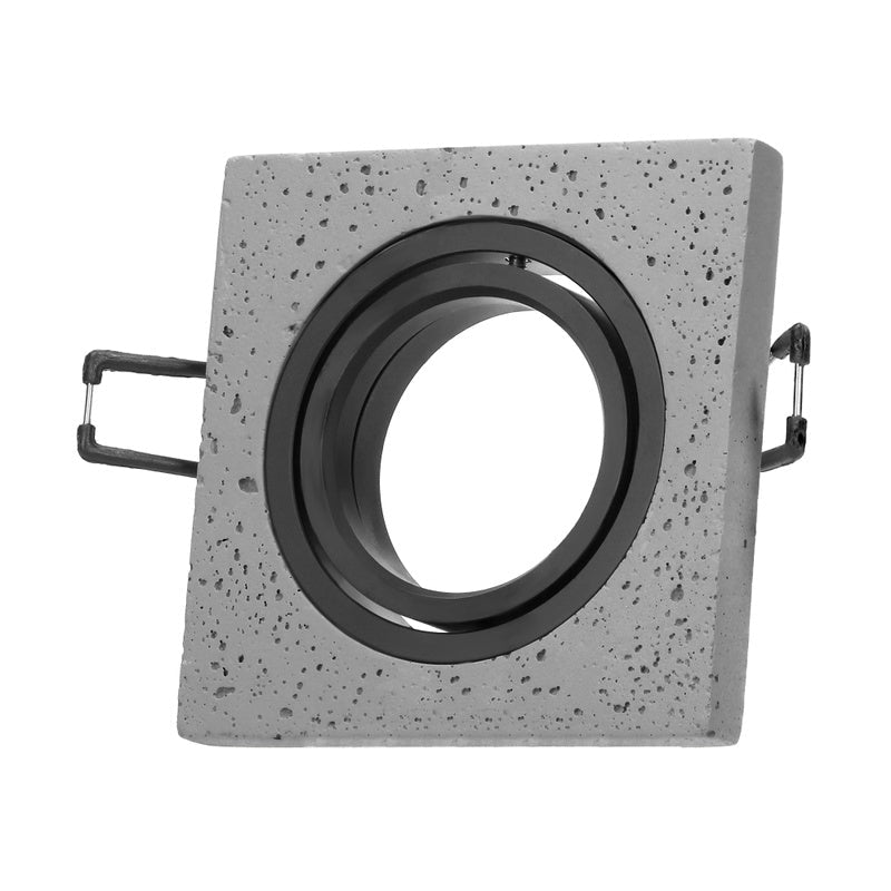 Support Spot GU10/MR16 Encastrable Carré Orientable Béton - Silamp France