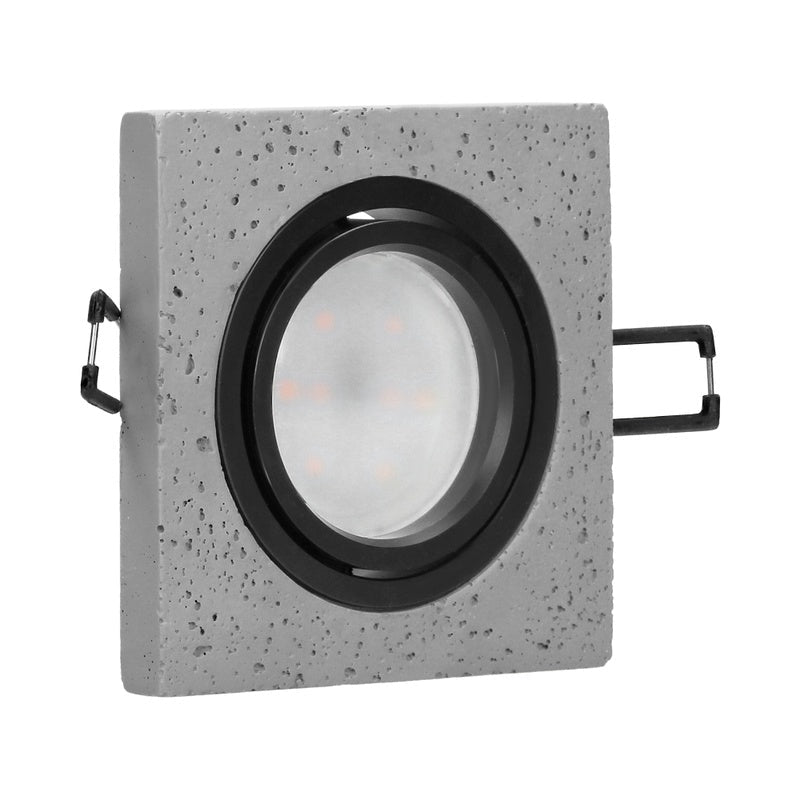 Support Spot GU10/MR16 Encastrable Carré Orientable Béton - Silamp France