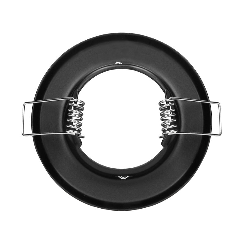 Support Spot GU10/MR16 Encastrable Rond Acier Noir - Silamp France