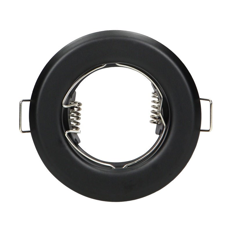 Support Spot GU10/MR16 Encastrable Rond Acier Noir - Silamp France