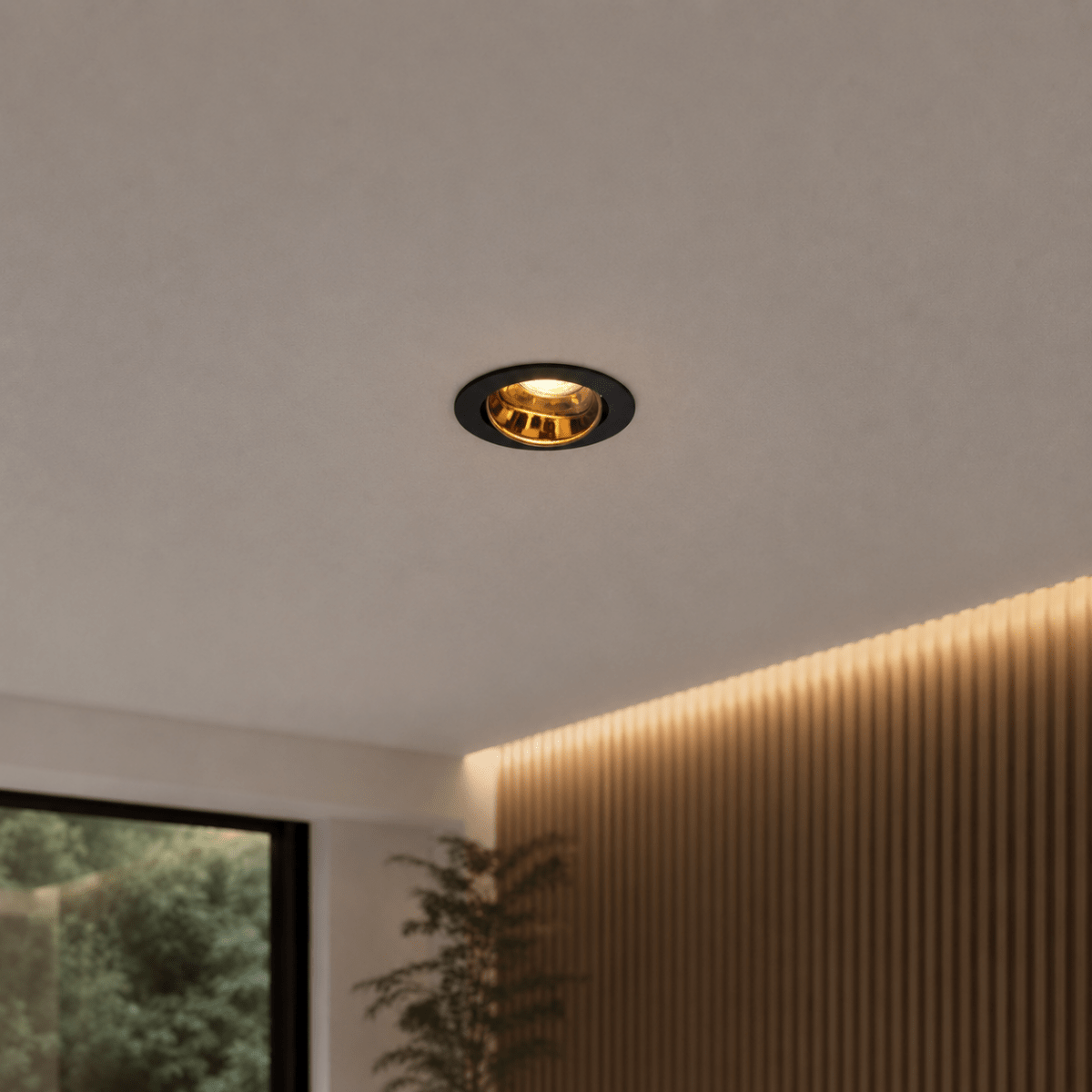 Support Spot GU10/MR16 Encastrable Rond Orientable Aluminium Noir et Or - Silamp France