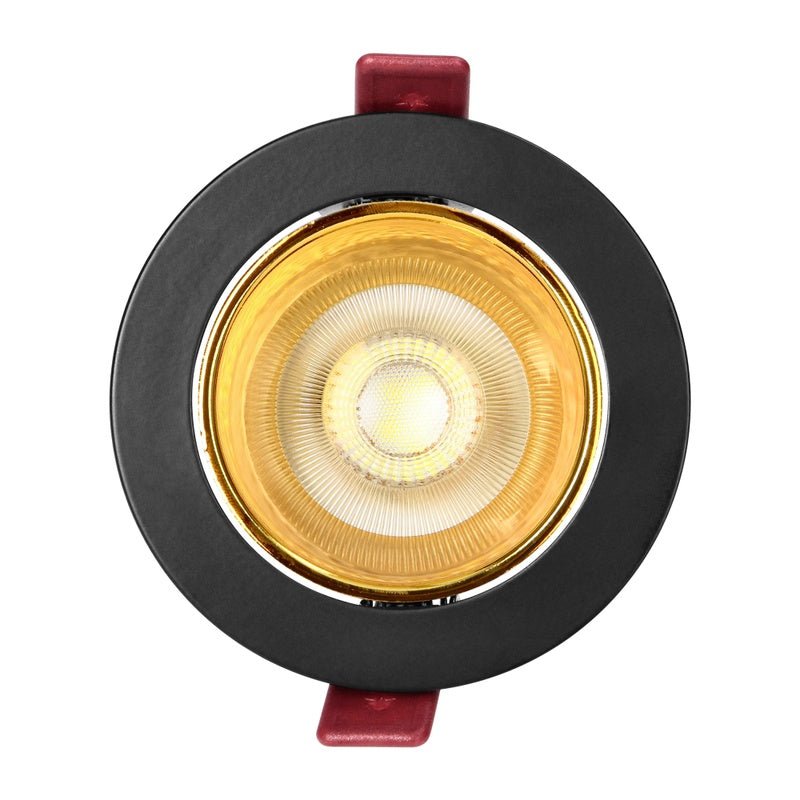 Support Spot GU10/MR16 Encastrable Rond Orientable Aluminium Noir et Or - Silamp France