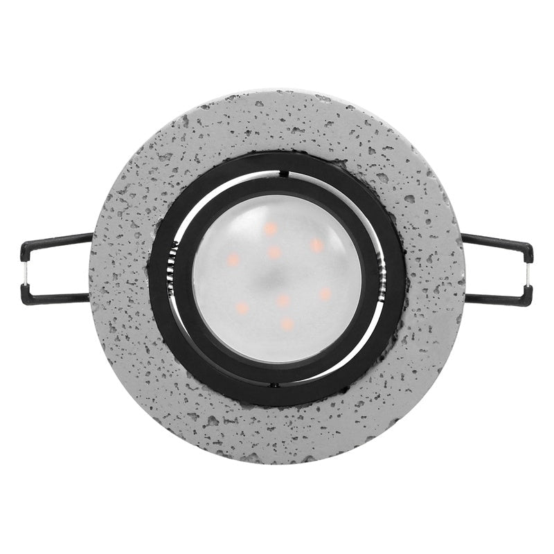 Support Spot GU10/MR16 Encastrable Rond Orientable Béton - Silamp France