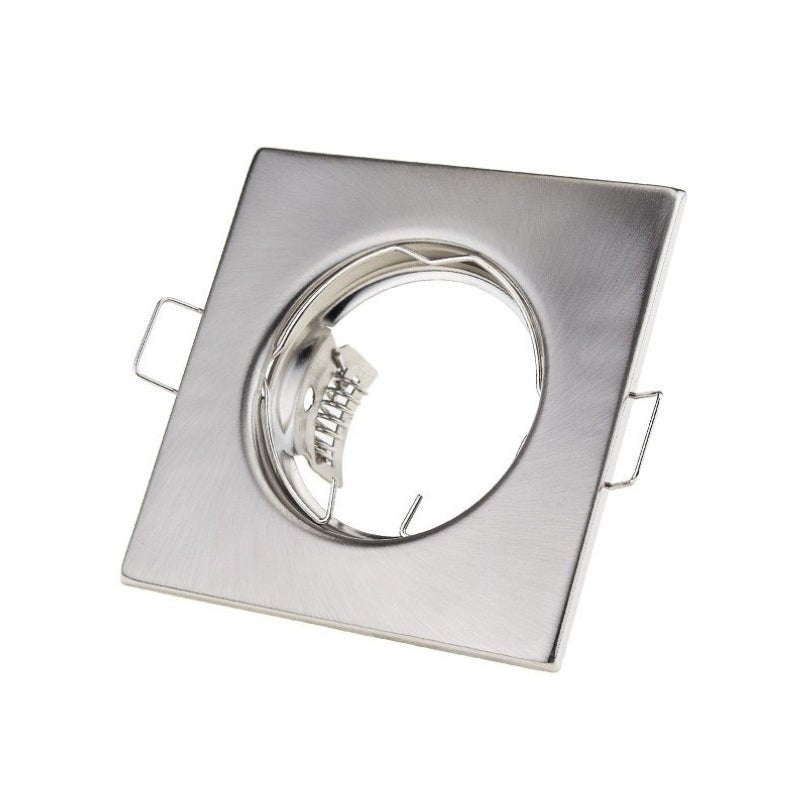 Support Spot GU10/MR16 LED Carré INOX - Silamp France