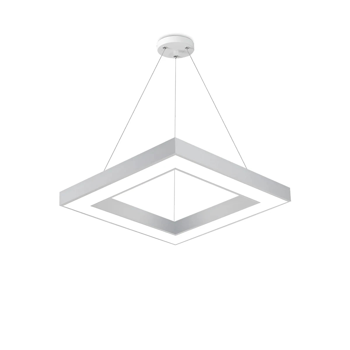 Suspension LED Carrée 45W Blanc avec Télécommande - Silamp France
