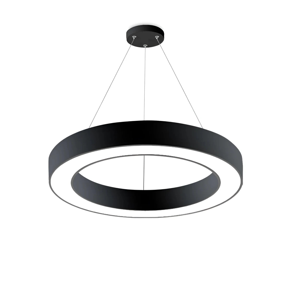 Suspension LED Ronde 45W Noir avec Télécommande - Silamp France