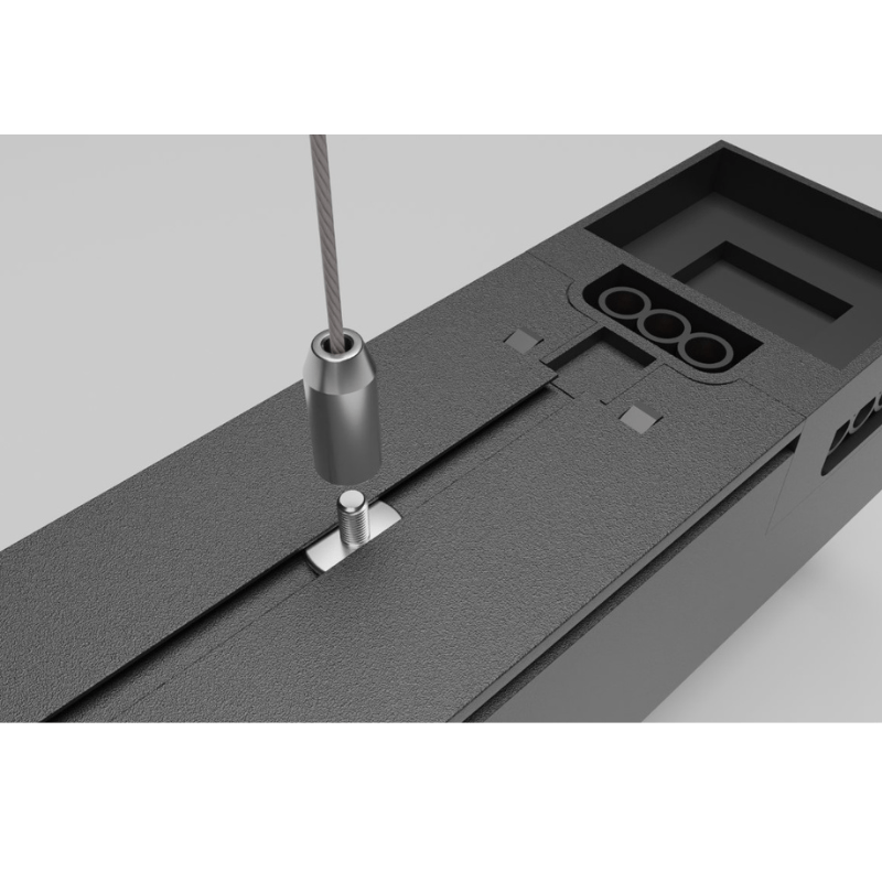 Suspension Linéaire 36W 90cm Noire CCT Interconnectable - 3000K/4000K/6000K - Silamp France