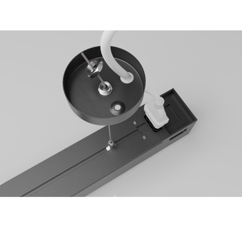 Suspension Linéaire 36W 90cm Noire CCT Interconnectable - 3000K/4000K/6000K - Silamp France