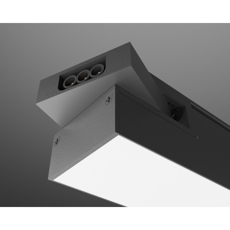 Suspension Linéaire 36W 90cm Noire CCT Interconnectable - 3000K/4000K/6000K - Silamp France