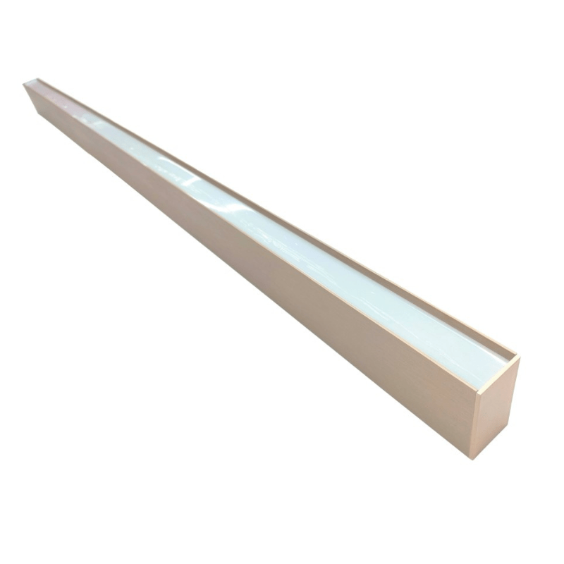 Suspension Linéaire 38W Effet Champagne Doré CCT - 2800K/4500K/6000K - Silamp France