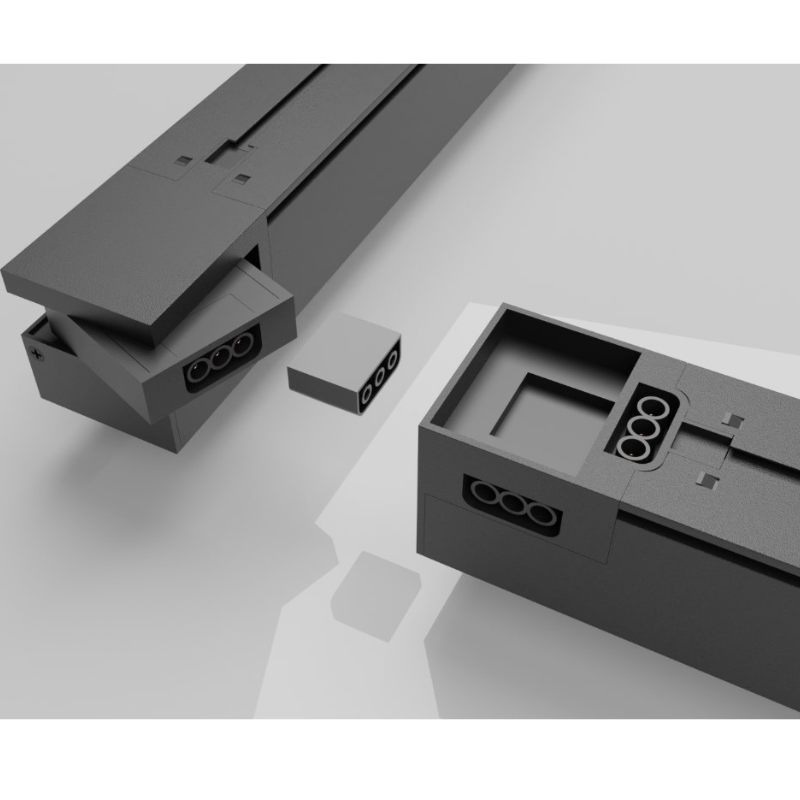 Suspension Linéaire 50W 120cm Noire CCT Interconnectable - 3000K/4000K/6000K - Silamp France