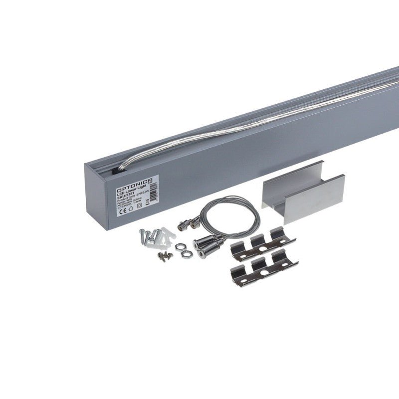 Suspension Linéaire LED 120cm 40W Interconnectable GRIS - Silamp France