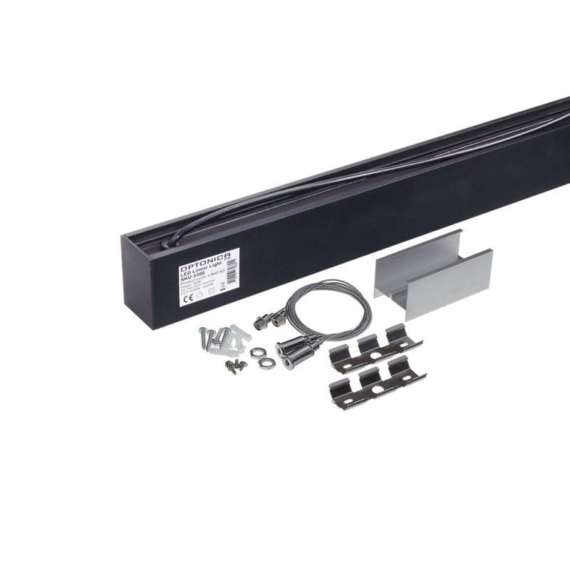 Suspension Linéaire LED 120cm 40W Interconnectable NOIR - Silamp France