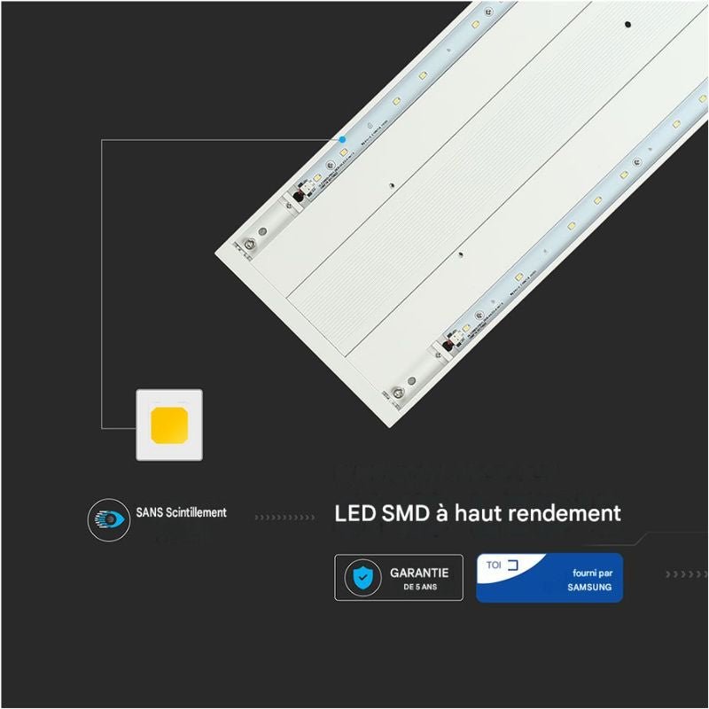Suspension Linéaire LED 60W Blanc 120cm Dimmable Interconnectable - Silamp France