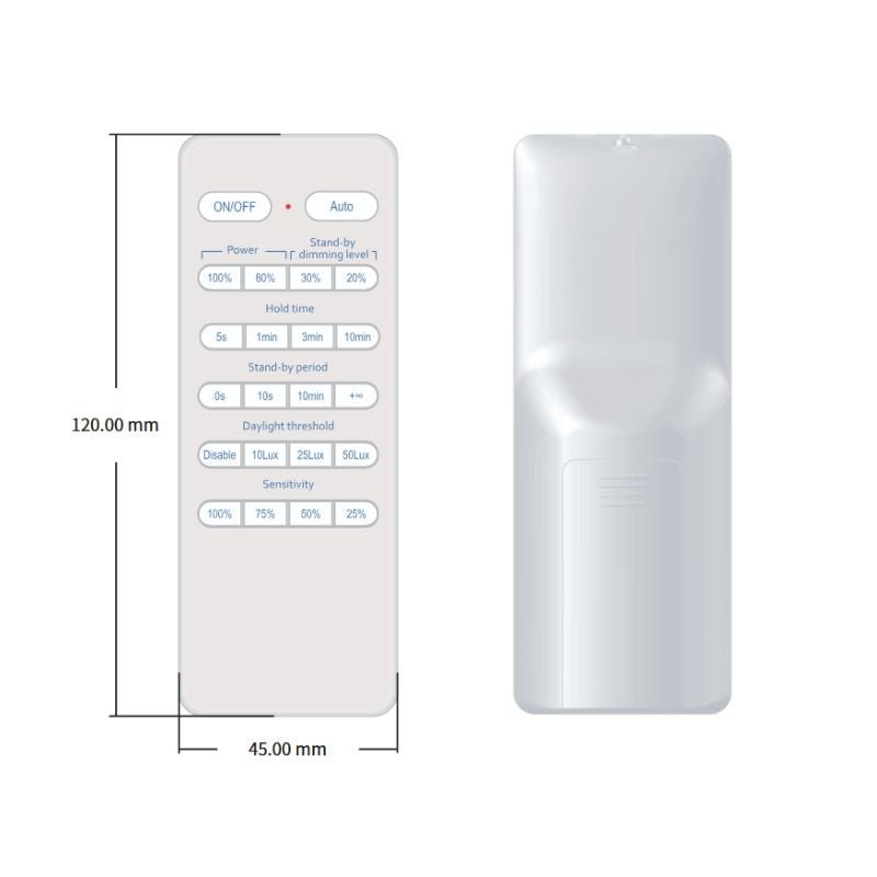 Télécommande pour Cloche LED Industrielle UFO Dimmable 240W avec détecteur de mouvement - Silamp France