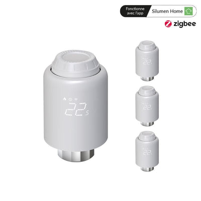 Tête Thermostatique Connectée ZigBee Universelle (Lot de 4)