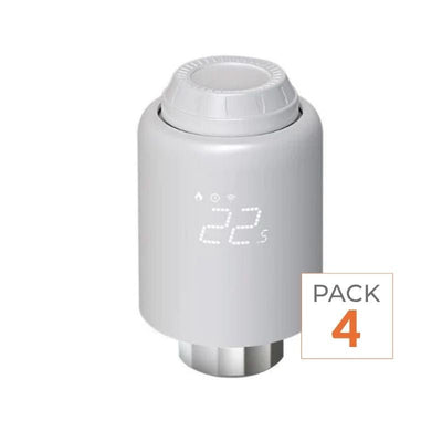 Tête Thermostatique Connectée ZigBee Universelle (Lot de 4)