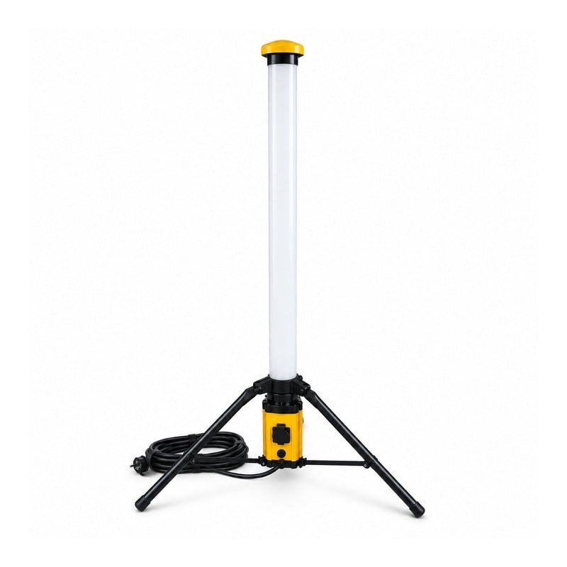 Tour Lumineuse LED 100W 360° IP54 sur Trépied pour Chantier - Silamp France