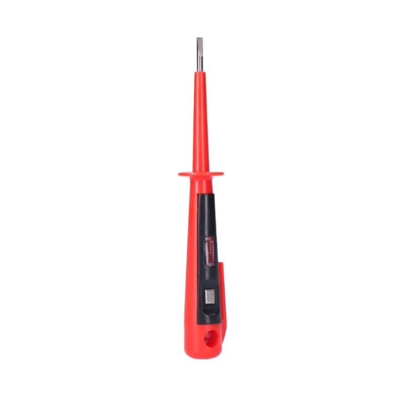 Tournevis Plat Testeur de Courant (10 - 500V) 15cm Rouge - Silamp France