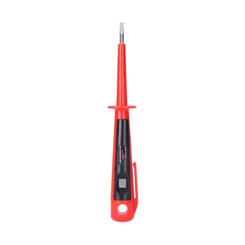 Tournevis Plat Testeur de Courant (10 - 500V) 15cm Rouge - Silamp France