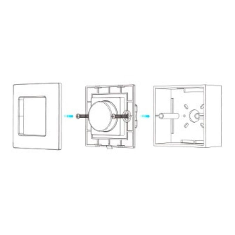 Variateur LED Mural avec Bouton Rotatif 220V 360W TRIAC - Blanc - Silamp France