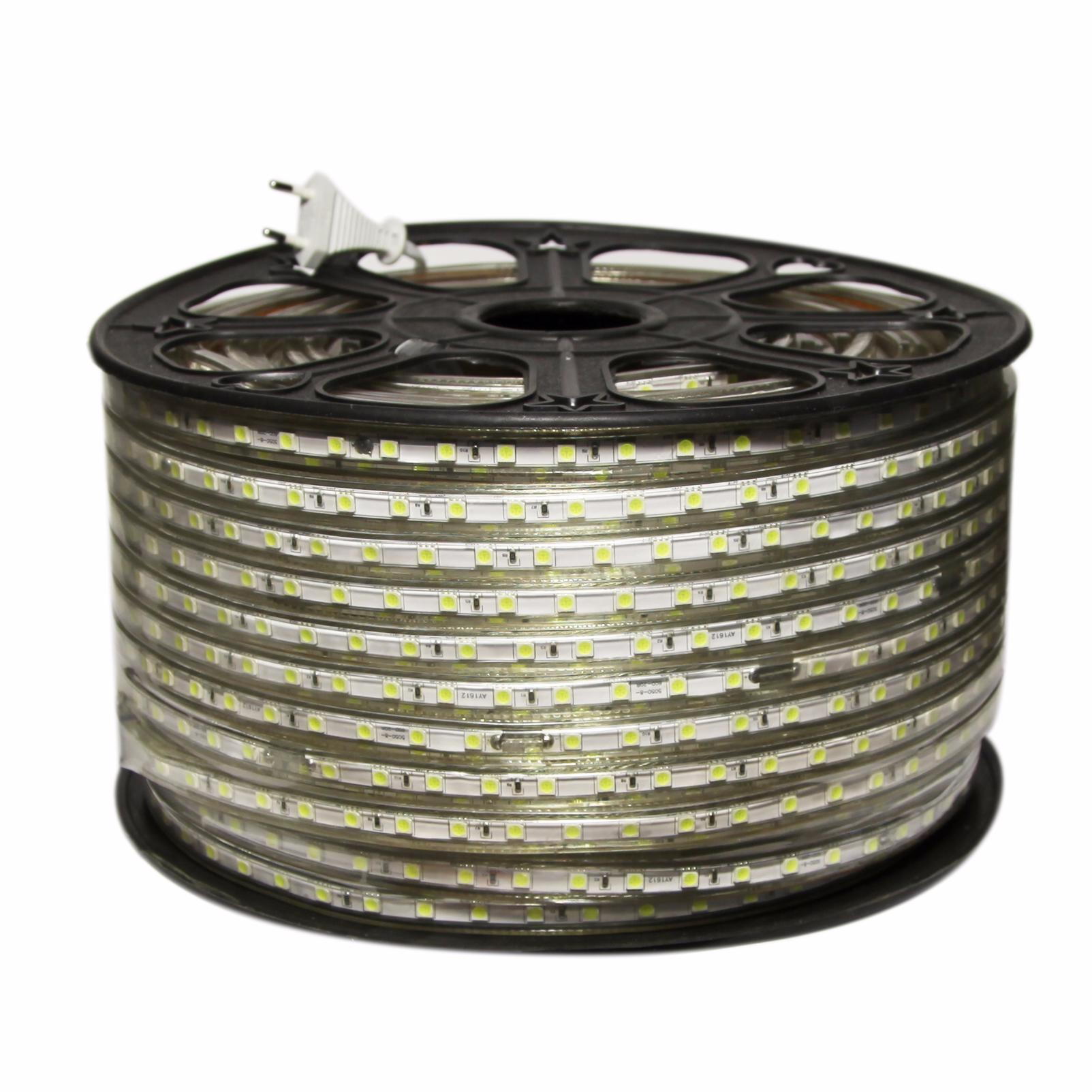 Ruban LED 220V 100M SMD5050 60LED/m IP65 sécable